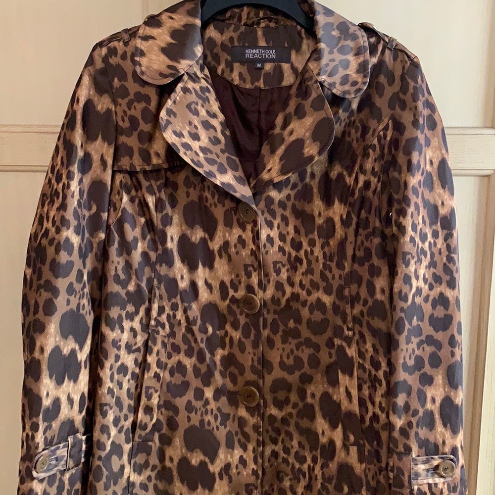 Kenneth Cole animal print rain coat